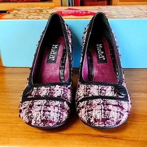 Pink plaid heels by Mudd